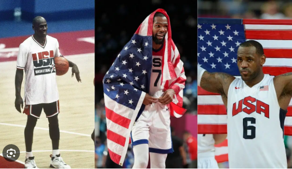 "Greatest Olympians in Basketball": Kevin Durant blatantly ignores LeBron James and Michael Jordan while supporting the USWNT