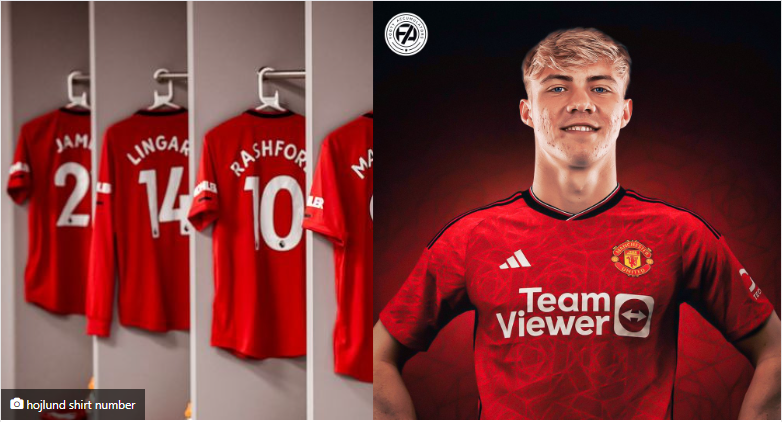 Not 17 or 20, says Rasmus Hojlund Player's second-choice shirt number at Man United has been revealed, according to the shirt number