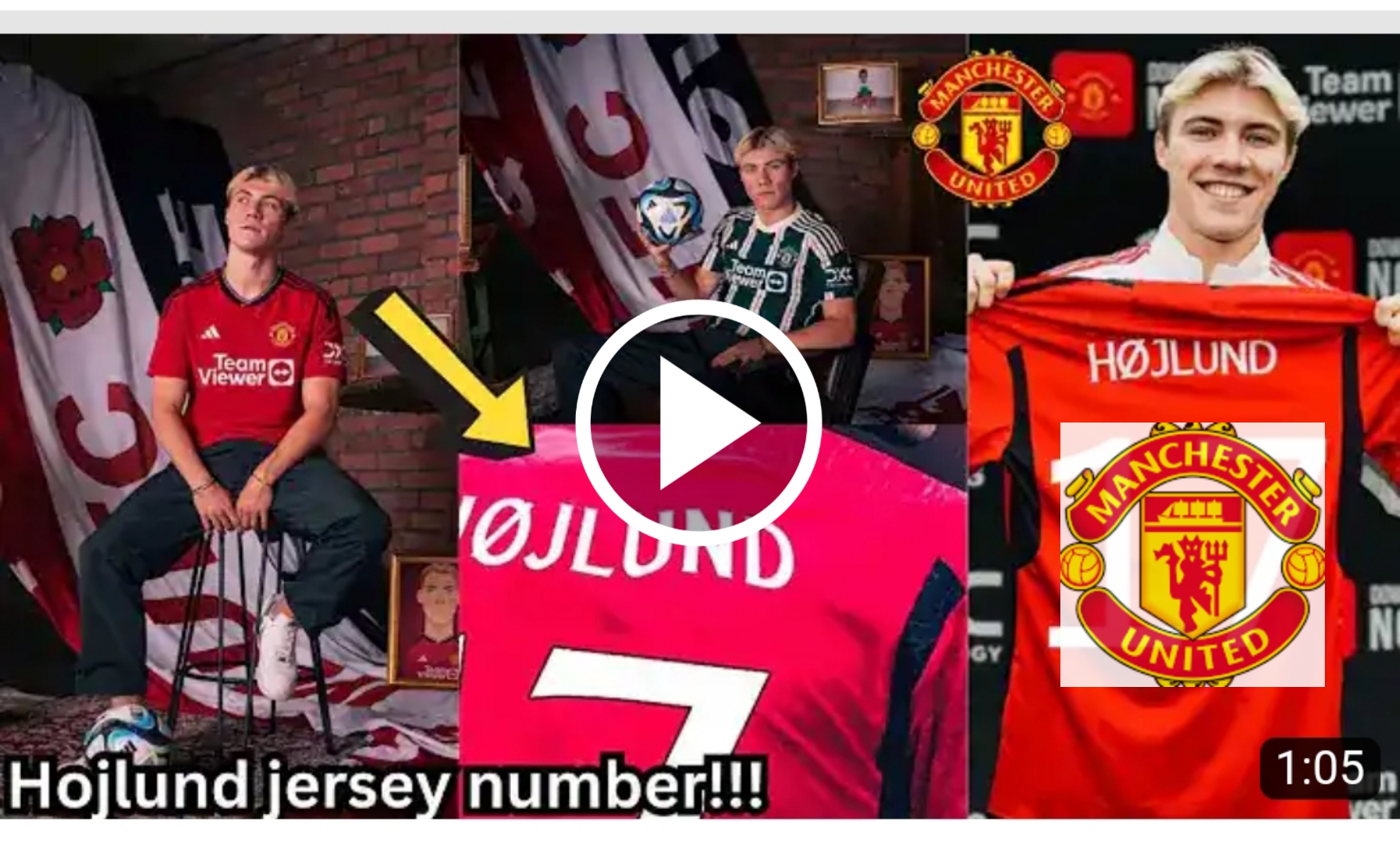 Finally, Rasmus Hojlund's desired Man United jersey number has been confirmed. During Erik ten Hag's transfer plot, revealed