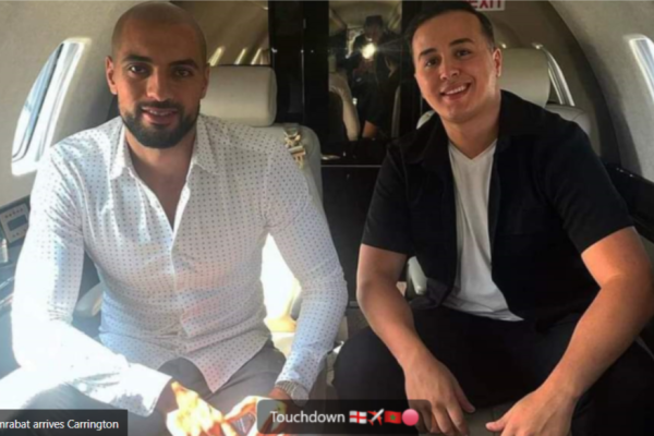 ‘Unbelievable’ – What Manchester United fans did as Amrabat arrives Carrington with his agent