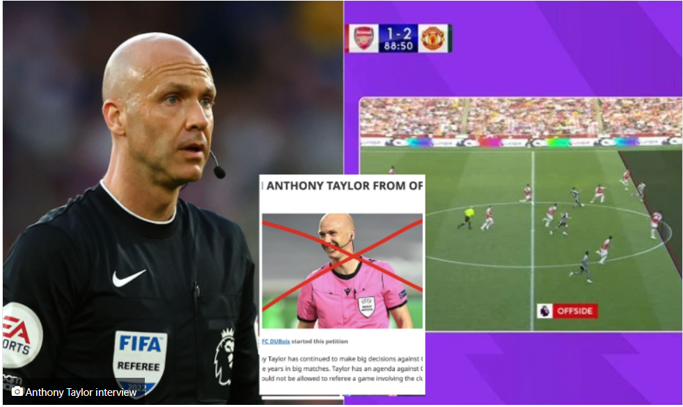 “It was not my decision” – Anthony Taylor reveal five reasons for his mistakes on ARSMUN game as he apologies to Man United fans