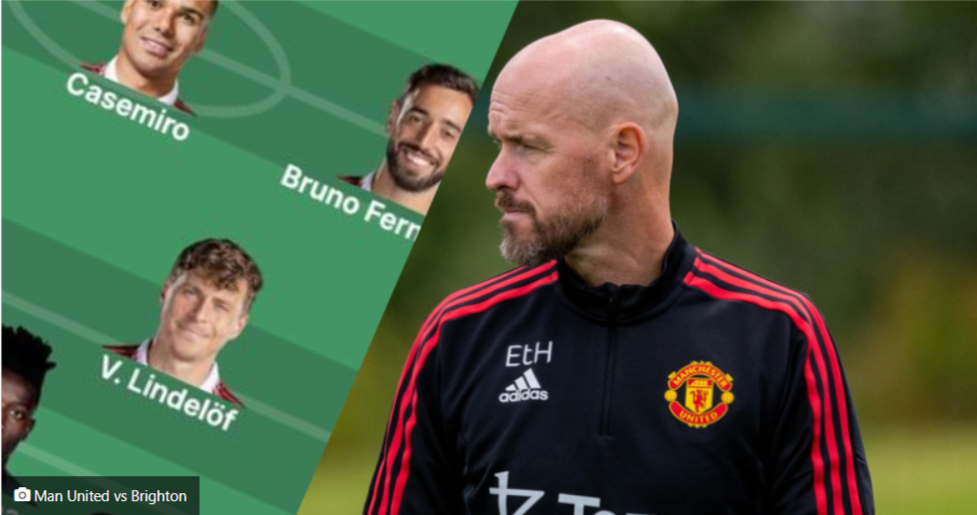Erik ten Hag's ideal Manchester United line-up vs. Brighton, Five Out featuring two debuts, includes Hojlund and two others