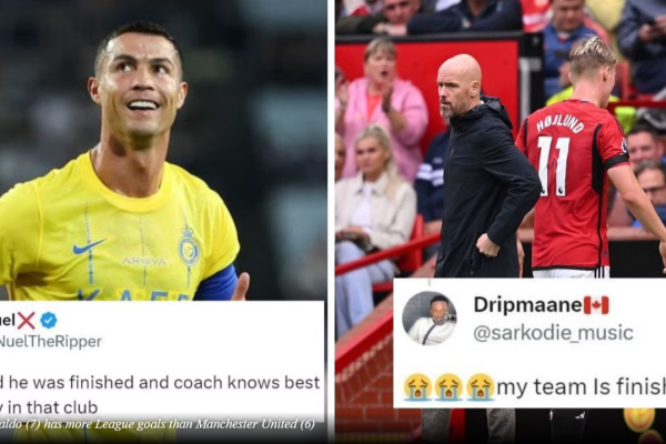 "My team is finished", "Own Man Utd" - Fans startled after Cristiano Ronaldo single-handedly smashes Manchester United team