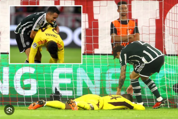 'I can't defend you.' Andre Onana makes a massive clanger to concede against Bayern Munich, and even Manchester United fans exclaim